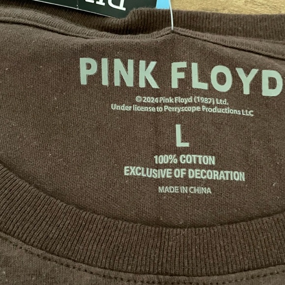 NWT Pink Floyd Brown Band Short sleeve Tee shirt women’s large - Picture 5 of 7